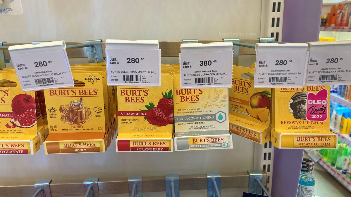 lipbalm burt's bee di bangkok